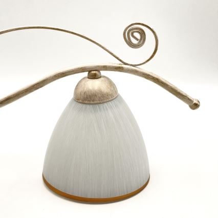Lampadario a sospensione con catena RETRO 2xE27/60W/230V oro/patina