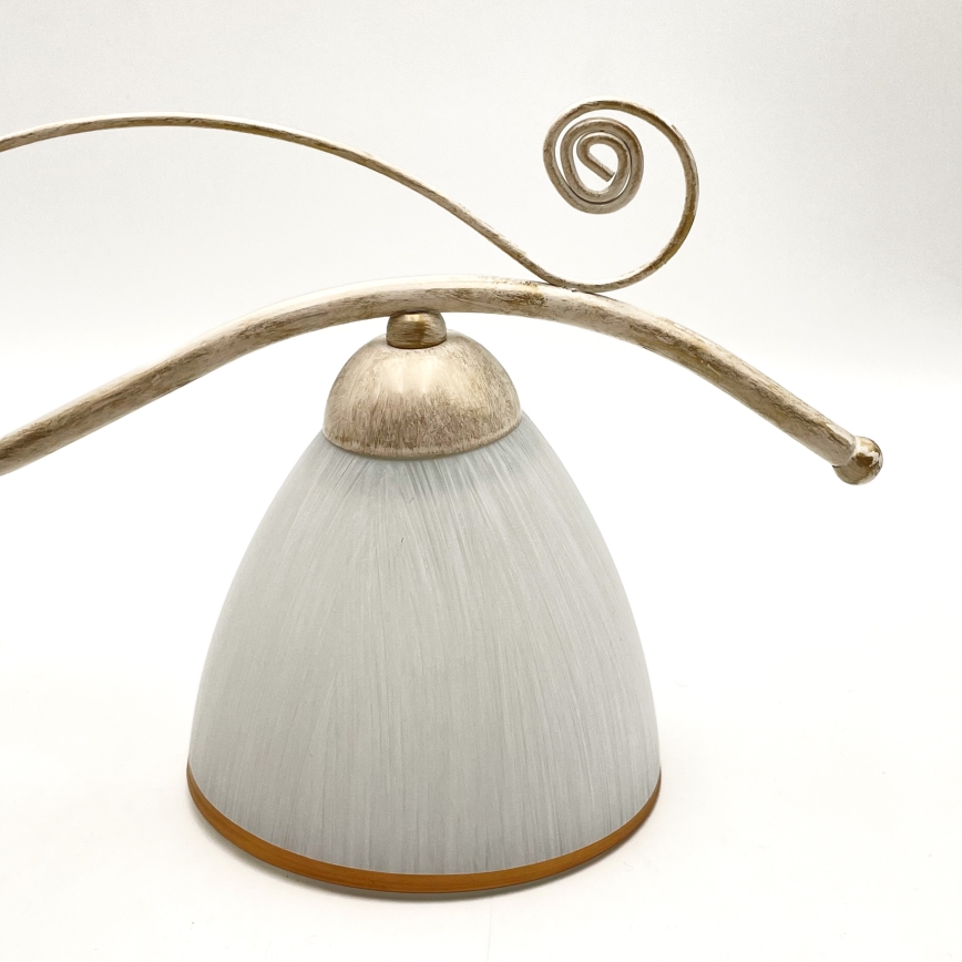 Lampadario a sospensione con catena RETRO 2xE27/60W/230V oro/patina