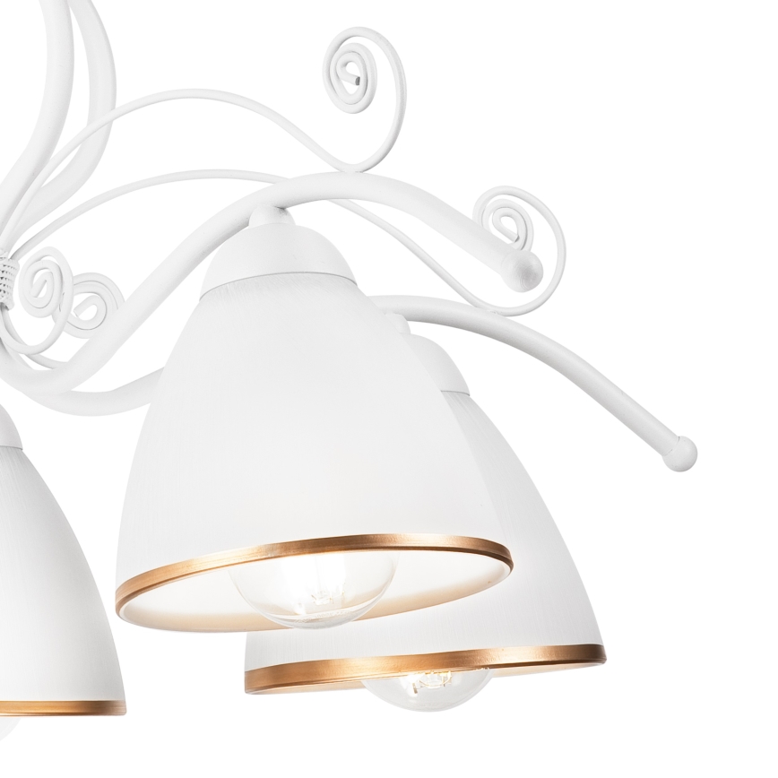 Lampadario a sospensione con catena RETRO II 5xE27/60W/230V bianco