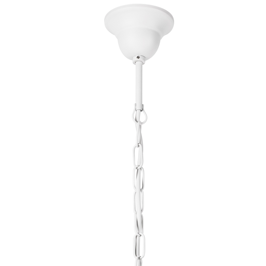 Lampadario a sospensione con catena RETRO II 5xE27/60W/230V bianco