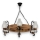 Lampadario a sospensione con catena ROATA 6xE14/40W/230V diametro 70 cm faggio - FSC certificato