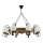 Lampadario a sospensione con catena ROATA 8xE14/40W/230V diametro 70 cm faggio - FSC certificato
