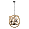 Lampadario a sospensione con catena ROPE GLOBO 3xE14/10W/230V