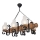 Lampadario a sospensione con catena RUSTIC 6xE14/40W/230V faggio - FSC certificato