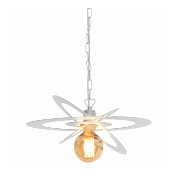 Lampadario a sospensione con catena STAR 1xE27/15W/230V bianco