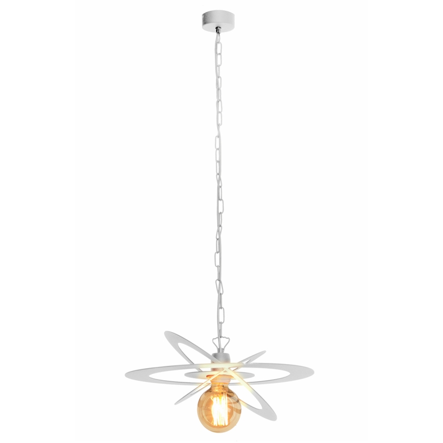 Lampadario a sospensione con catena STAR 1xE27/15W/230V bianco