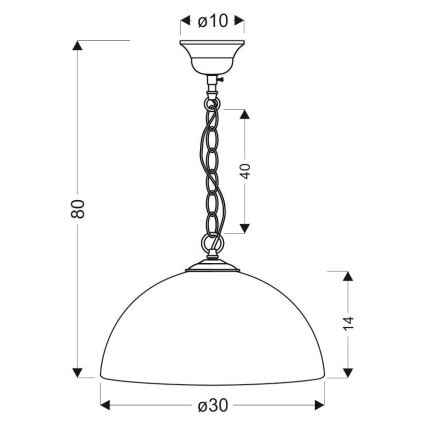 Lampadario a sospensione con catena SUGAR 1xE27/60W/230V bianco