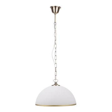 Lampadario a sospensione con catena SUGAR 1xE27/60W/230V bianco/oro