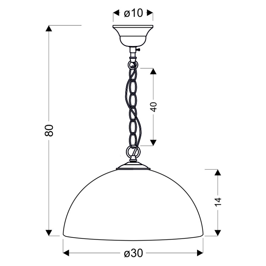 Lampadario a sospensione con catena SUGAR 1xE27/60W/230V bianco/oro