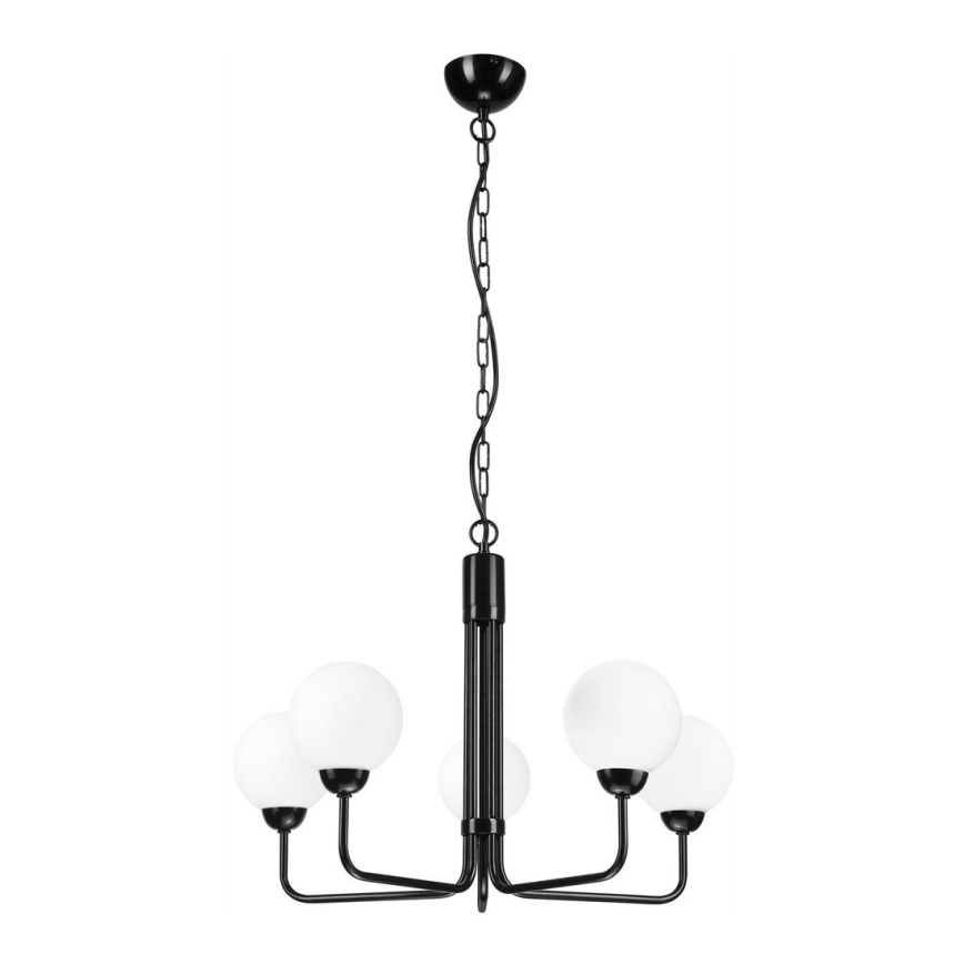 Lampadario a sospensione con catena TIFFY 5xG9/5W/230V nero