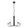 Lampadario a sospensione con catena TIFFY 5xG9/5W/230V nero