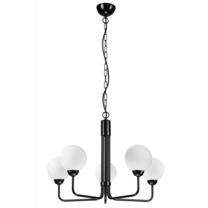 Lampadario a sospensione con catena TIFFY 5xG9/5W/230V nero