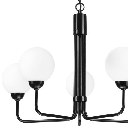 Lampadario a sospensione con catena TIFFY 5xG9/5W/230V nero