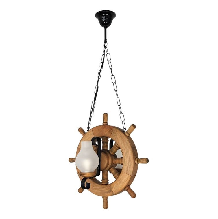 Lampadario a sospensione con catena TIMONA 2xE14/40W/230V faggio - FSC certificato