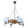 Lampadario a sospensione con catena TIMONA 4xE14/40W/230V faggio - FSC certificato