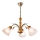 Lampadario a sospensione con catena TULIPAN 3xE27/60W/230V faggio