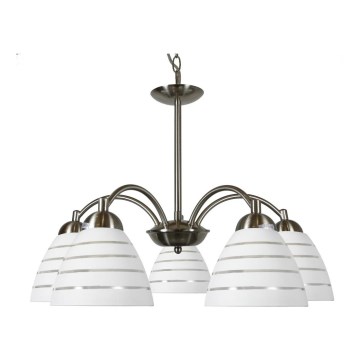 Lampadario a sospensione con catena ULI 5xE27/60W/230V