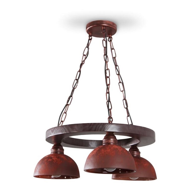 Lampadario a sospensione con catena VIRIONI 3xE27/60W/230V