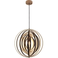 Lampadario a sospensione con cavo 1xE27/60W/230V Ø 43,5 cm massello/impiallacciatura/legno di Hevea