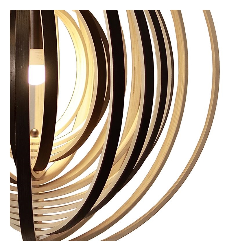 Lampadario a sospensione con cavo 1xE27/60W/230V Ø 43,5 cm massello/impiallacciatura/legno di Hevea