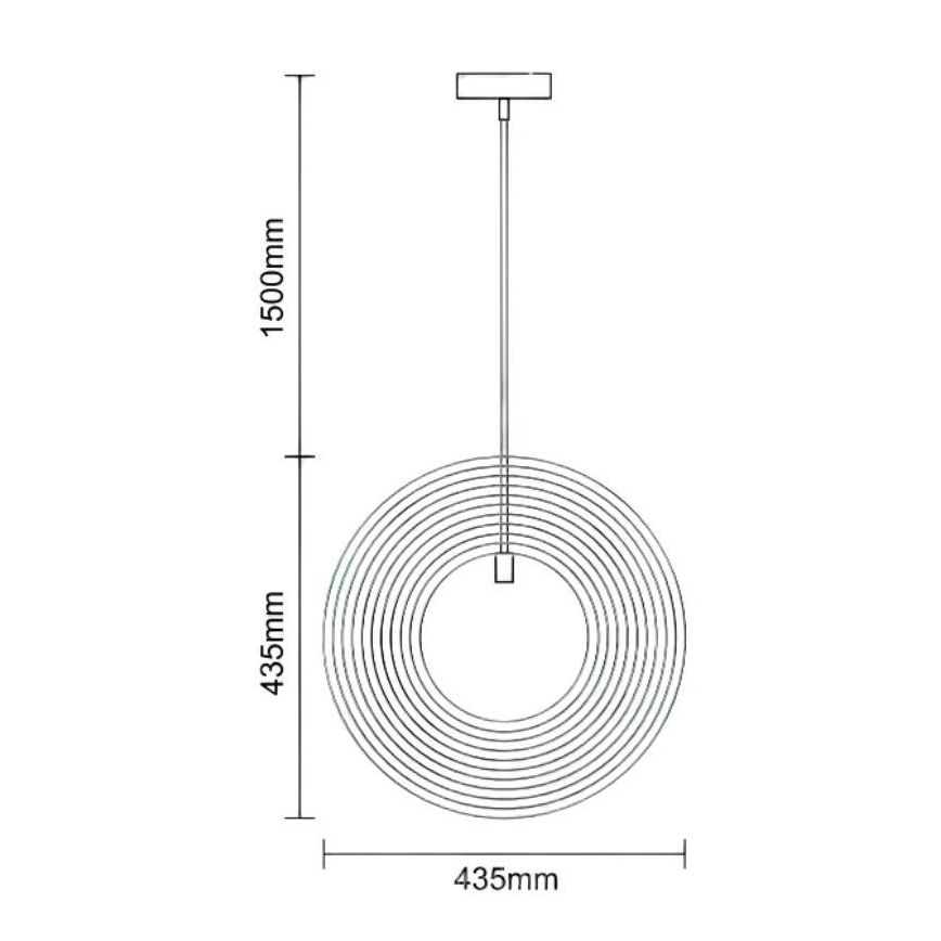 Lampadario a sospensione con cavo 1xE27/60W/230V Ø 43,5 cm massello/impiallacciatura/legno di Hevea