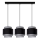 Lampadario a sospensione con cavo 3xE27/60W/230V grigio