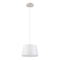 Lampadario a sospensione con cavo AIDA 1xE27/60W/230V Ø 25 cm rovere/bianco