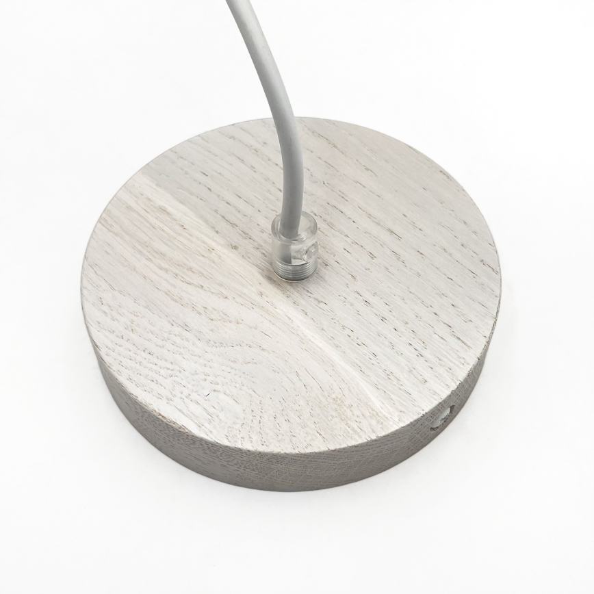 Lampadario a sospensione con cavo AIDA 1xE27/60W/230V Ø 25 cm rovere/bianco