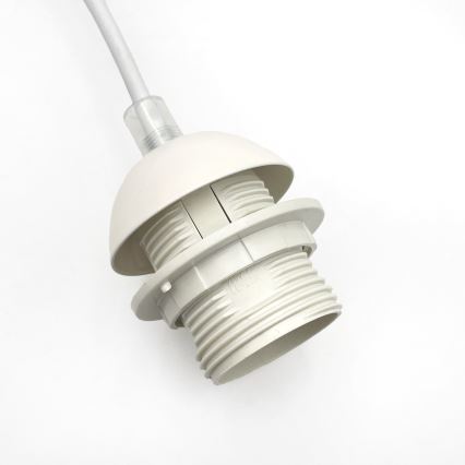 Lampadario a sospensione con cavo AIDA 1xE27/60W/230V Ø 25 cm rovere/bianco