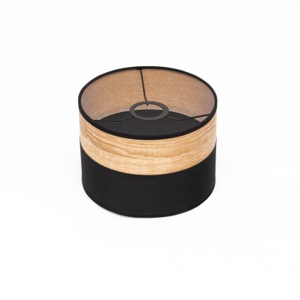 Lampadario a sospensione con cavo ALBA 1xE27/15W/230V diam. 20 cm nero/marrone