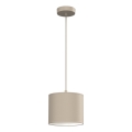 Lampadario a sospensione con cavo ARDEN 1xE27/15W/230V Ø 18 cm beige