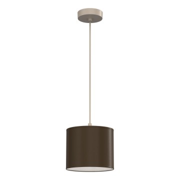 Lampadario a sospensione con cavo ARDEN 1xE27/15W/230V Ø 18 cm beige/marrone