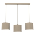 Lampadario a sospensione con cavo ARDEN 3xE27/15W/230V beige
