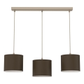 Lampadario a sospensione con cavo ARDEN 3xE27/15W/230V beige/marrone