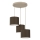 Lampadario a sospensione con cavo ARDEN 3xE27/15W/230V Ø 30 cm beige/marrone
