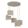 Lampadario a sospensione con cavo ARDEN 5xE27/15W/230V Ø 44 cm beige