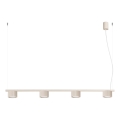 Lampadario a sospensione con cavo AURA 4xGX53/10W/230V crema
