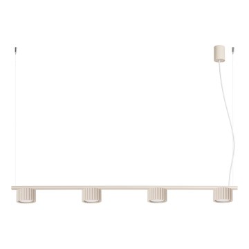Lampadario a sospensione con cavo AURA 4xGX53/10W/230V crema