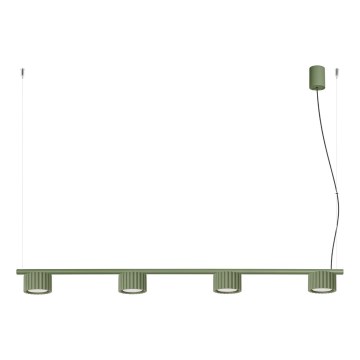 Lampadario a sospensione con cavo AURA 4xGX53/10W/230V verde