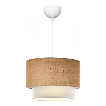 Lampadario a sospensione con cavo AYD 1xE27/15W/230V beige/bianco