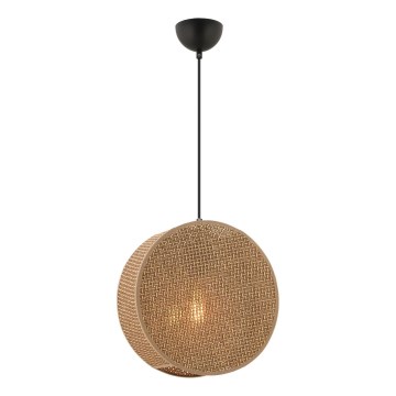 Lampadario a sospensione con cavo BIG DRUM 1xE27/60W/230V marrone