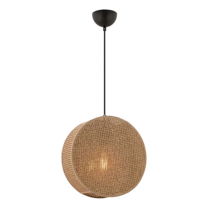 Lampadario a sospensione con cavo BIG DRUM 1xE27/60W/230V marrone