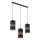 Lampadario a sospensione con cavo BOGART 3xE27/15W/230V nero/oro