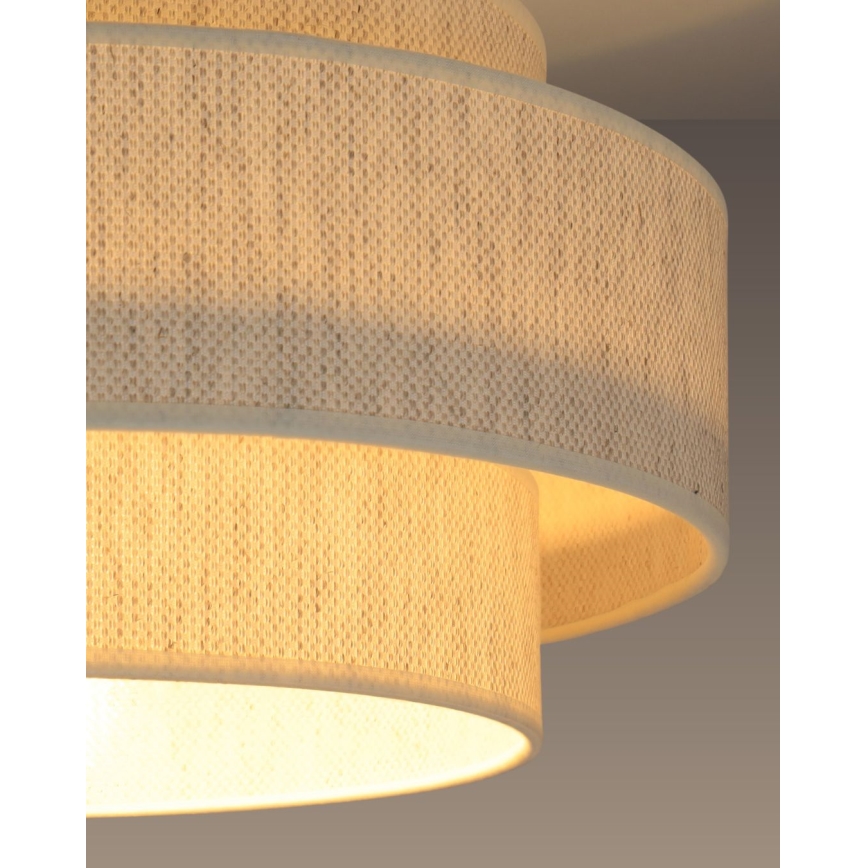 Lampadario a sospensione con cavo BOHO 1xE27/60W/230V Ø 40 cm bianco