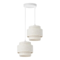 Lampadario a sospensione con cavo BOHO 2xE27/60W/230V bianco