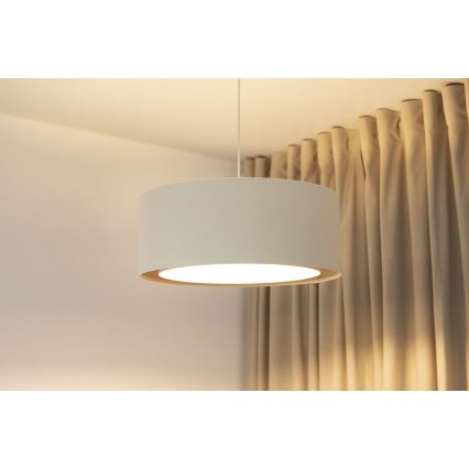 Lampadario a sospensione con cavo BOHO TRINITI 1xE27/60W/230V, diam. 50 cm, colore crema