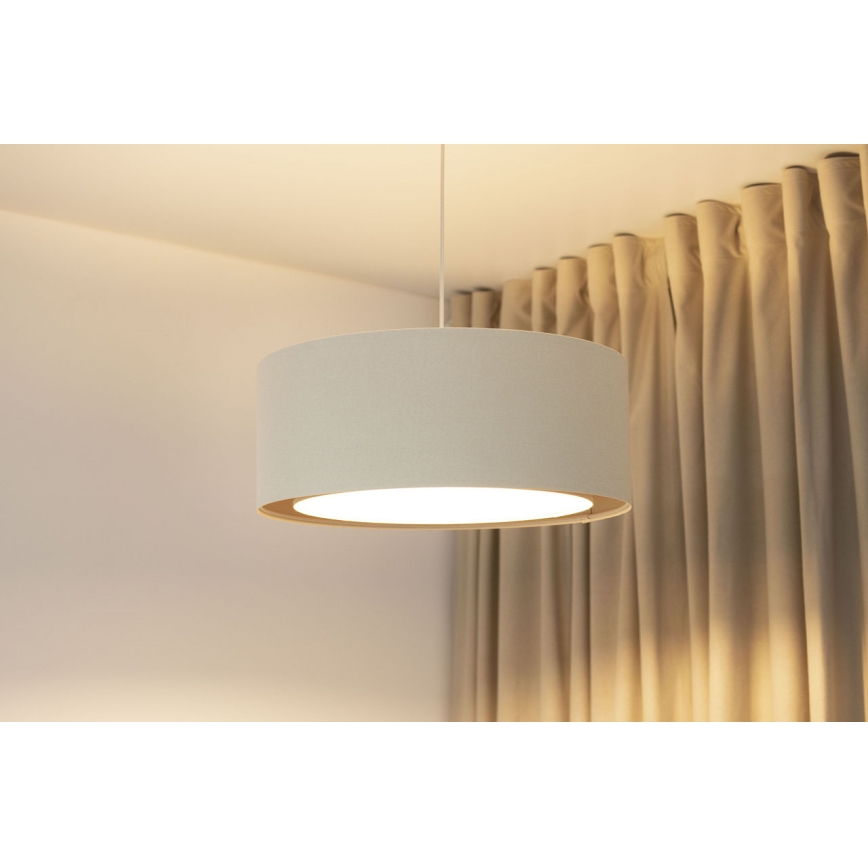 Lampadario a sospensione con cavo BOHO TRINITI 1xE27/60W/230V, diam. 50 cm, colore crema