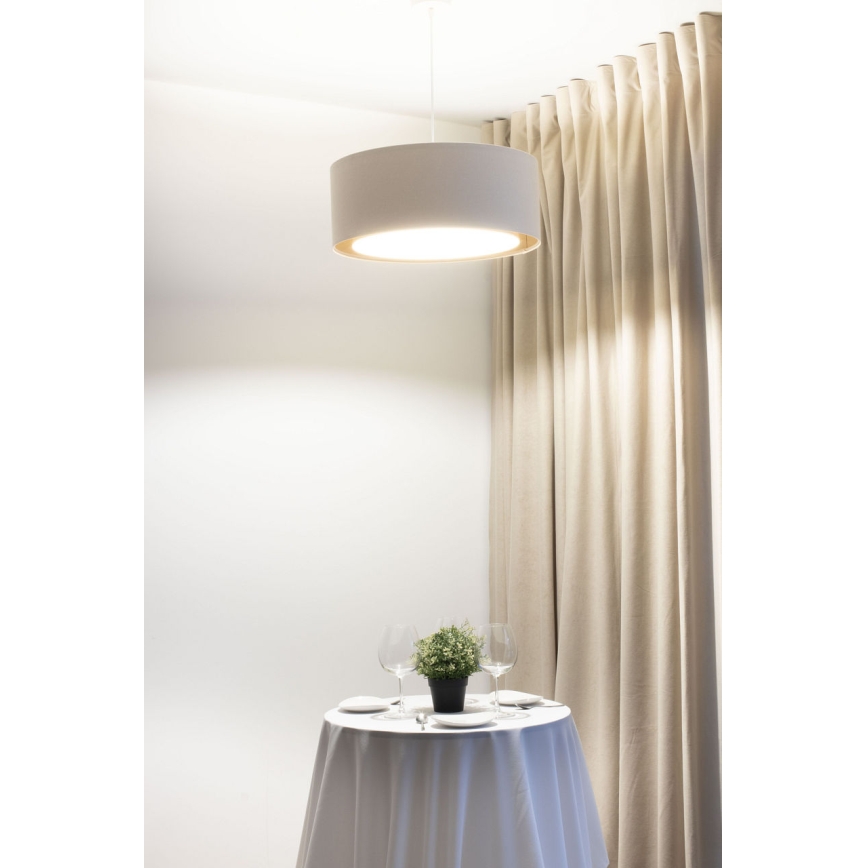 Lampadario a sospensione con cavo BOHO TRINITI 1xE27/60W/230V, diam. 50 cm, colore crema