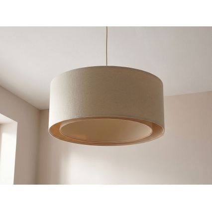 Lampadario a sospensione con cavo BOHO TRINITI 1xE27/60W/230V, diam. 50 cm, colore crema