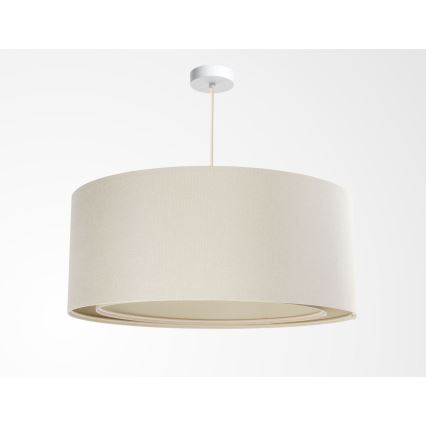 Lampadario a sospensione con cavo BOHO TRINITI 1xE27/60W/230V, diam. 50 cm, colore crema